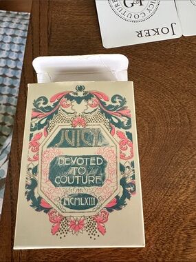 Y2K Juicy Couture complete deck of “Devoted to Couture” playing cards in box.
